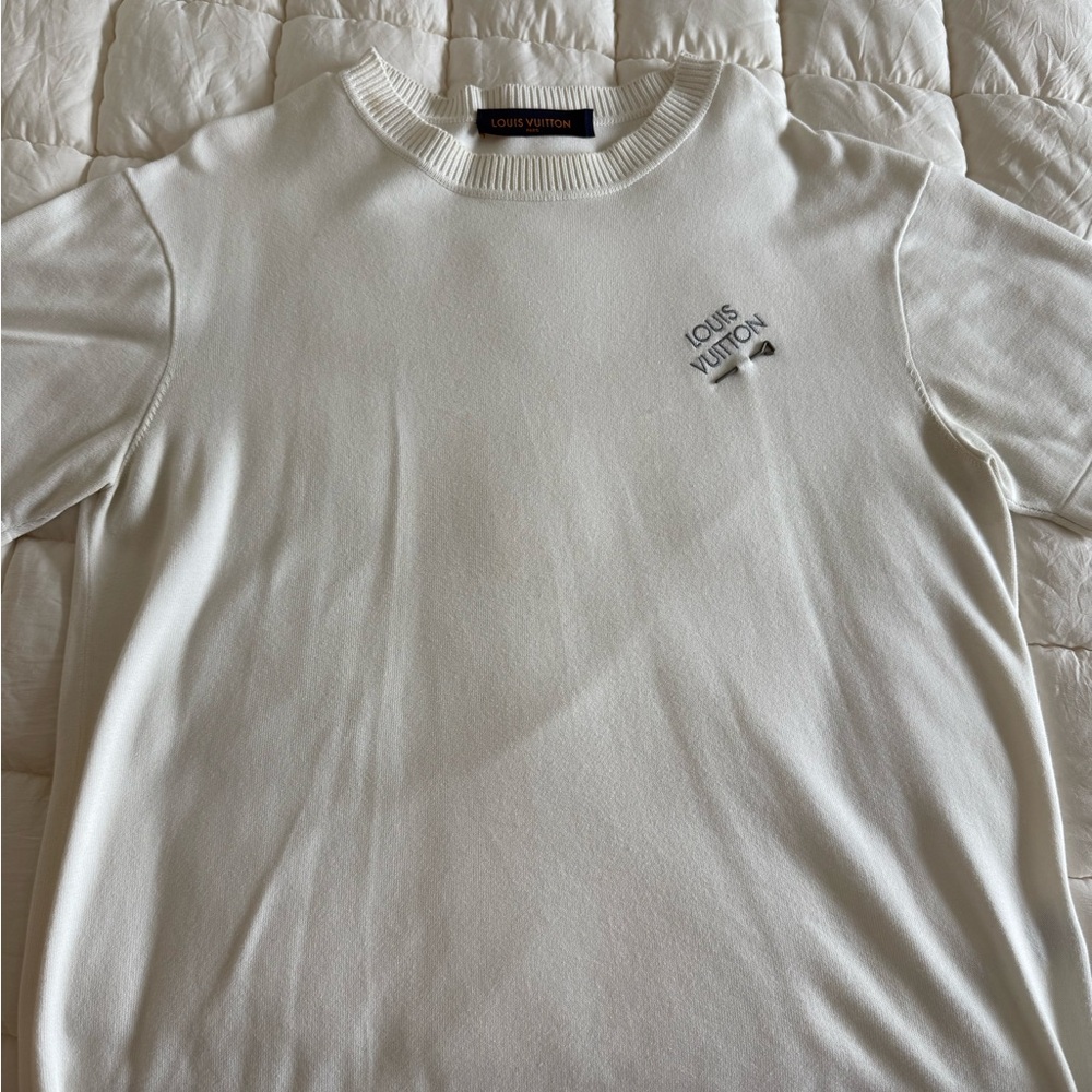 Louis Vuitton Cream Knit Top